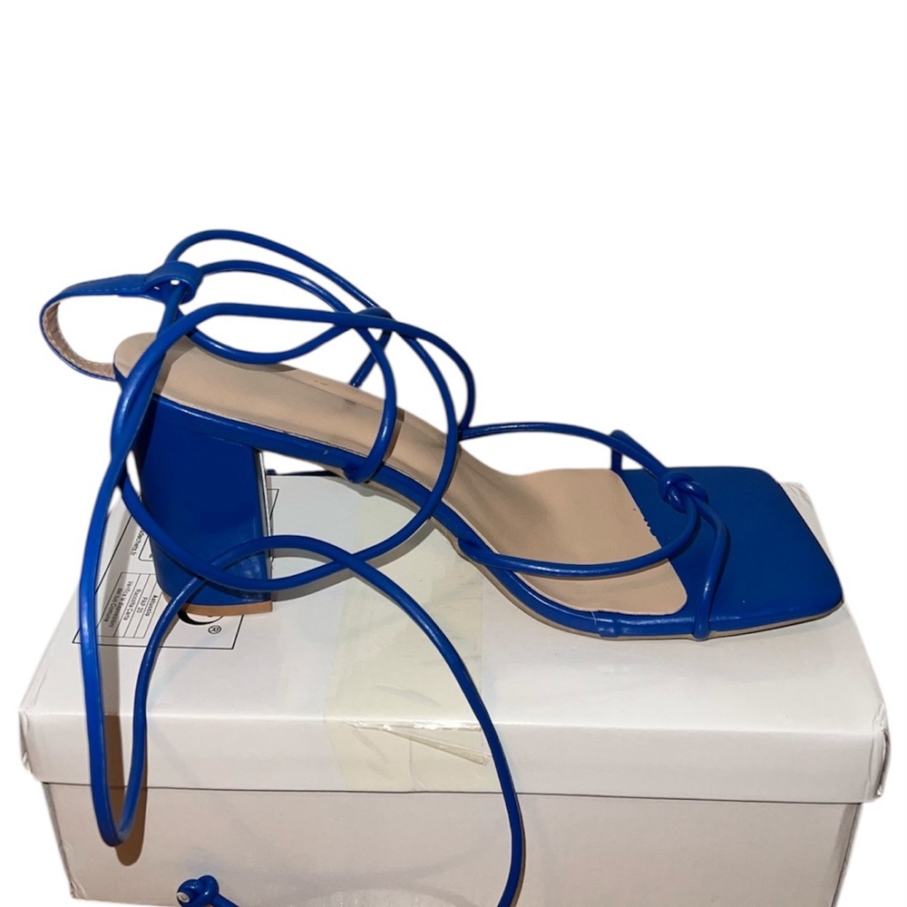 Royal Blue Strappy Women's Heels
